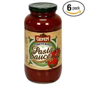 Gefen Pasta Sauce with Tomato Basil, 26 Ounce, (Pack of 6)  