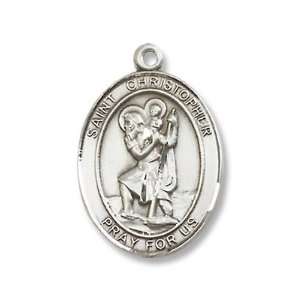 Sterling Silver St Christopher Pendant First Communion Catholic Patron 