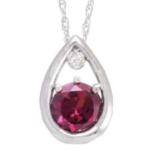  Exotic Gemstone and Diamond Pear Shaped Pendant, 16 Jewelry