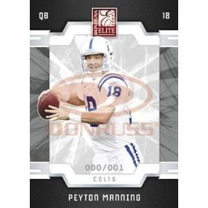 Peyton Manning   Indianapolis Colts   2009 Donruss Elite NFL Football 