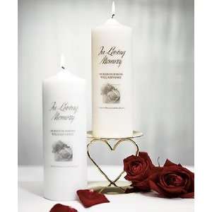  Sentimental Personalized Wedding Memorial Pillar Candle 
