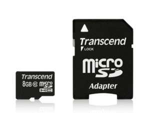 Transcend 8GB 8 GB Micro SD SDHC Class 10 Memory Card  