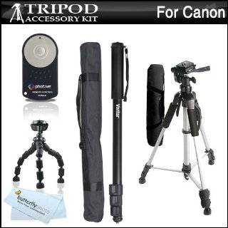 triple tripod kit wireless shutter release remote control for canon 