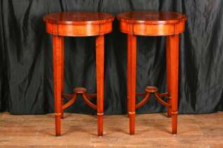 Pair Regency Inlay Side Tables Cocktail Table Furniture  