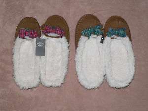 Abercrombie & Fitch Womens Leather Shearling Slippers  