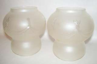 FROSTED & CUT GLASS SMALL LAMP CANDLE SCONCE SHADES  