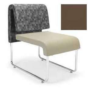  Uno Lounge Chair   Brown Leatherette Back & Seat 