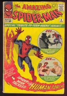 Marvel Comics, Amazing Spider Man #8, 1964, VG  