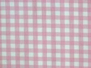 BABY PINK GINGHAM CHECK OILCLOTH VINYL TABLECLOTH 48x48  