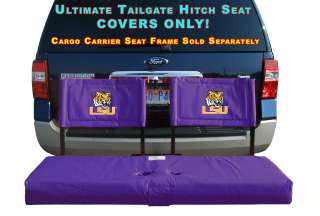 hitch mounted folding seat covers with team color name logo