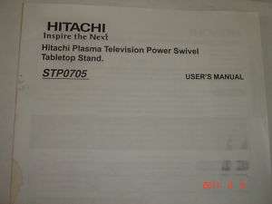 Hitachi STP0705 Plasma Television Manual W308  