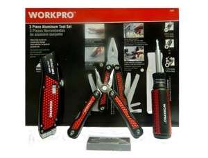 WorkPro Aluminum Tools 3Pc Set 6 In 1 Screwdriver Multi Function Tool 