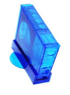 Wii Crystal Clear Blue LED Case Shell/Tools/Stand  