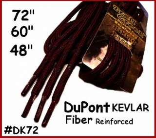   Round ~ Dark Brown Kevlar Work Boot Hiking Laces ~ Shoe lace TUFF LACE