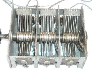 Vintage Triple Ganged Radio Tuning Variable Condenser  