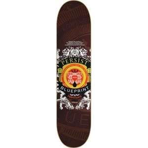  Blueprint Courage Rust Skateboard Deck with Bearings   7 