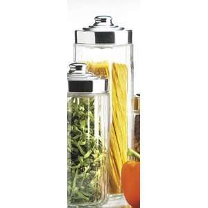  Glass Metal Twist Lid Kitchen Canister Storage Jar 