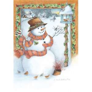 Marian Heath Boxed Christmas Cards, Snowman and Winter Birds, 15 Count