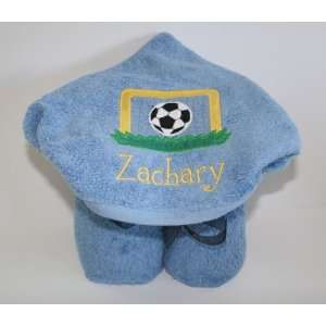  Soccer Ball Goal Boys Hooded Towel Baby