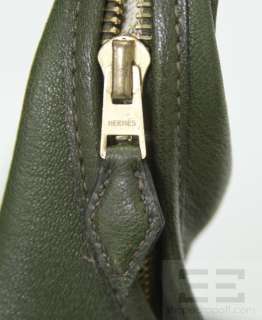 Hermes Vert Olive Togo Leather Hobo Bag  
