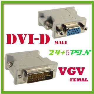 DVI 24+5 male to VGA female adapter DVI D DVI I DVI A  