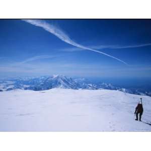  Lone Climber near the Summit of Mount Mckinley, Alaska 