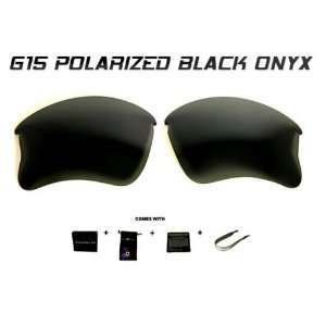   Onyx Black Polarized Lenses for Oakley Flak Jacket 