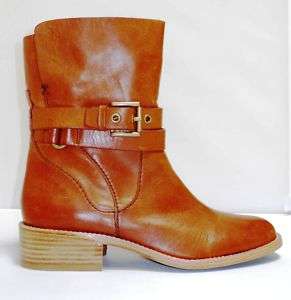 COACH Jesika Whiskey Cognac Brown Leather Ankle Boots NIB Various 