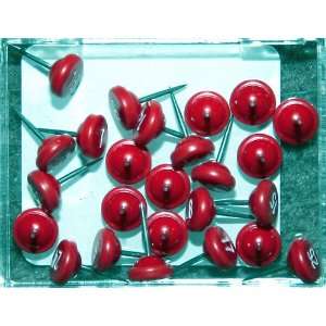 Numbered Map Tacks   Red With White Numbers (box of 25: numbers 76 