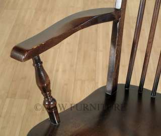   Oak Brace Back Windsor Dining Chairs Set (6) c1960’s p36b  