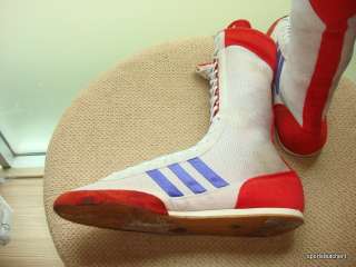 Vintage Adidas Boxing Wrestling Shoes Trainers rare UK 8 1/2 Good 