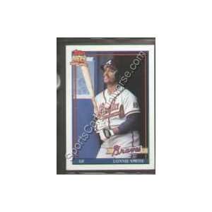  1991 Topps Regular #306 Lonnie Smith, Atlanta Braves Baseball 
