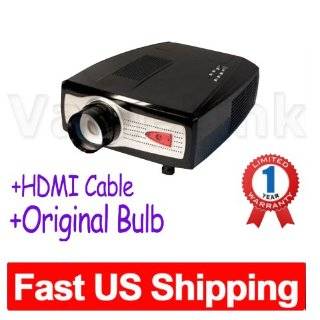 1080i LCD (Includes Hdmi Cable & Extra Bulb) Home Cinema Projector, Tv 