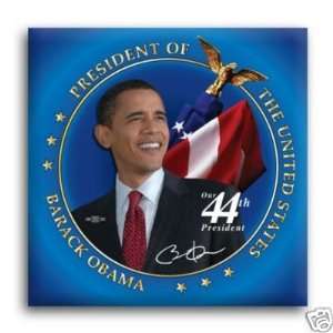 President of the United States Barack Obama Square Photo Button   2 x 