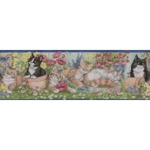  Garden Kittens Wallpaper Border