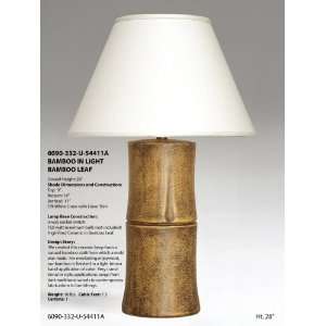  4 LEFT CLOSE OUTLight Bamboo Leaf Table Lamp and Shade 